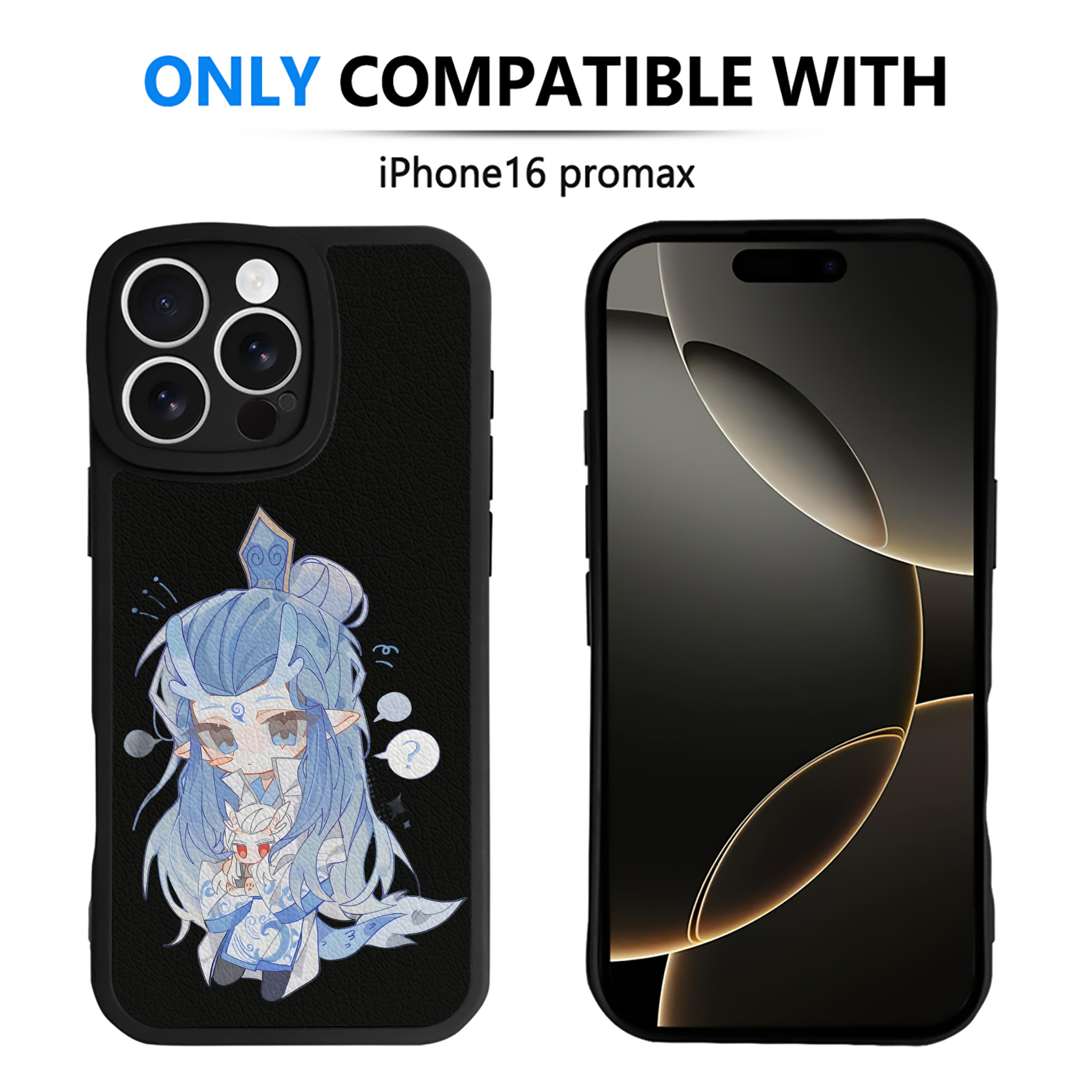 （画像用） Ne Zha 2 ナタ 魔童の大暴れ 【iPhone 16シリーズ対応】シリコンスマホケース（レザー調） 材質：シリコン